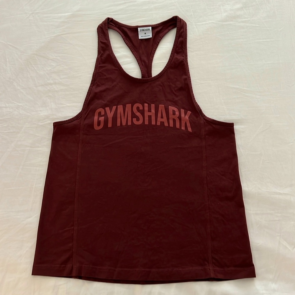 Gymshark Men’s Power Stringer, Cherry Brown